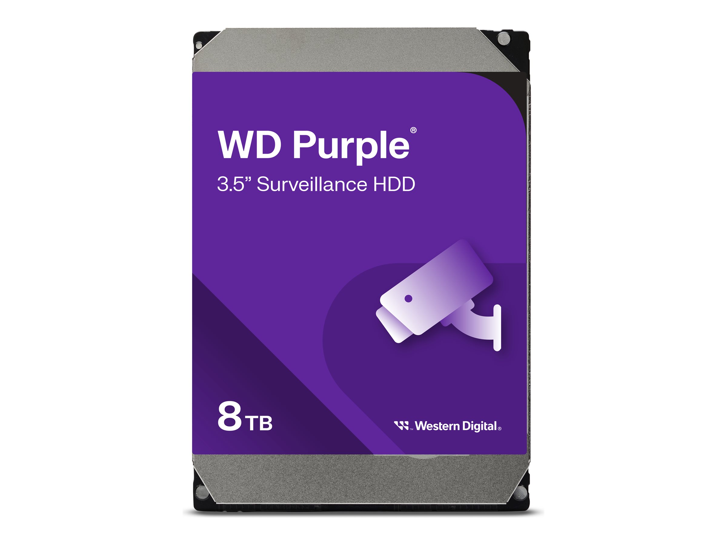 WD Purple WD85PURZ - Festplatte - 8 TB - intern - 3.5" (8.9 cm)SATA 6Gb/s - 5640 rpm - Puffer: 256 MB