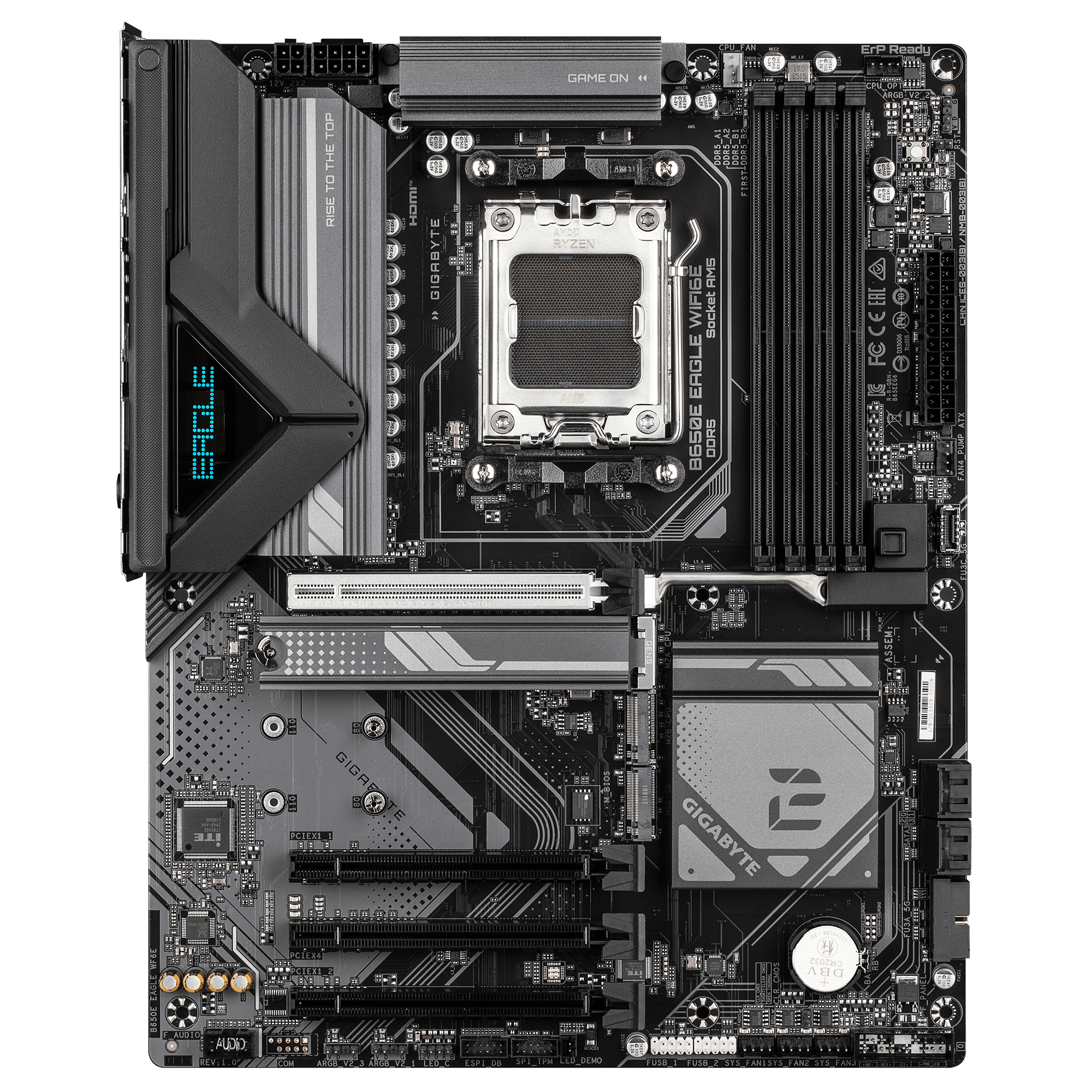 Gigabyte B650E EAGLE WIFI6E - Motherboard - ATX - Socket AM5 - AMD B650 Chipsatz - USB-C 3.2 Gen 1, USB 3.2 Gen 2, USB 3.2 Gen 1 - 2.5 Gigabit LAN, Wi-Fi 6E, Bluetooth - Onboard-Grafik (CPU erforderli