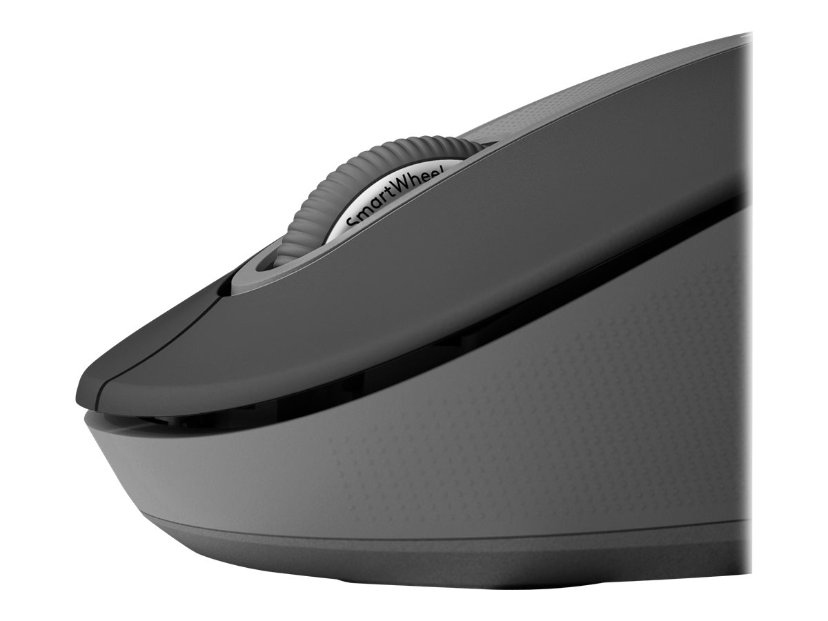 Logitech Signature M650 L LEFT - Maus - großeGröße - Für Linkshänder - optisch - 5 Tasten - kabellos - 2.4 GHz - Bluetooth - Logitech Logi Bolt USB-Empfänger - Graphite