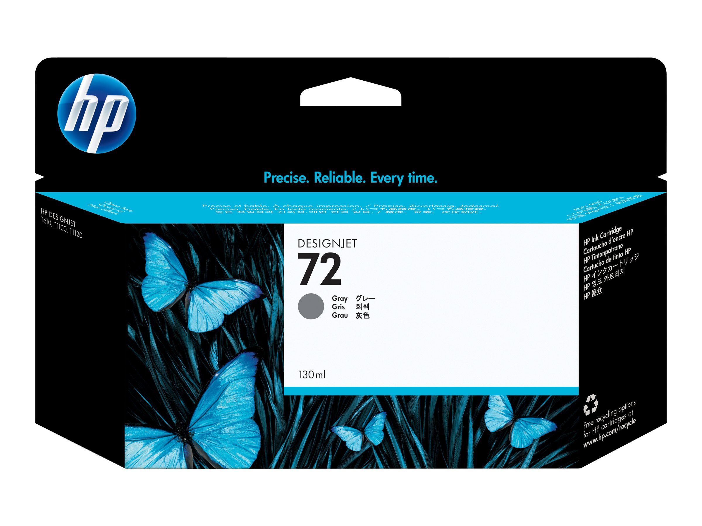 HP 72 - 130 ml - Grau - original - DesignJetTintenpatrone - für DesignJet T1100 - T1100ps - T1200 - T1200ps - T1300 - T610 - T620 - T770 - T790