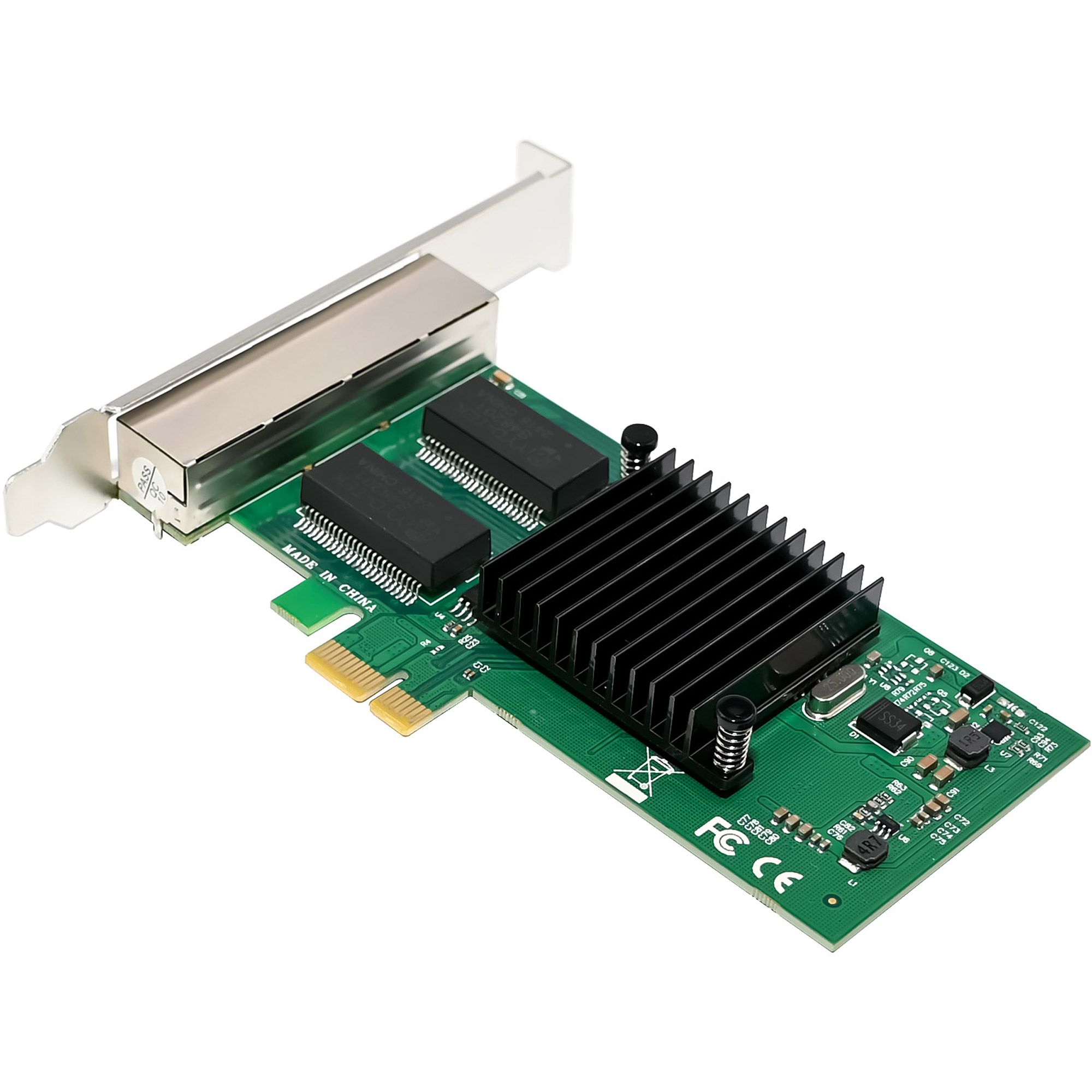 InLine Quad Gigabit Netzwerkkarte - 4x RJ45 1 Gb/s - PCIe x1Gigabit Ethernet x 4