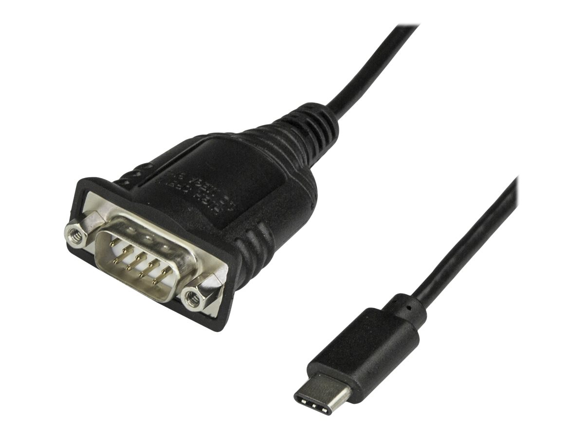 StarTech.com USB-C auf Seriell Adapter - USB C zu RS232 Kabel - USB Typ C auf DB9 Kabeladapter - Windows / MacOS / Linux kompatibel - Kabel USB / seriell - DB-9 (M)zu USB-C (M) - 40 cm - Daumenschraub