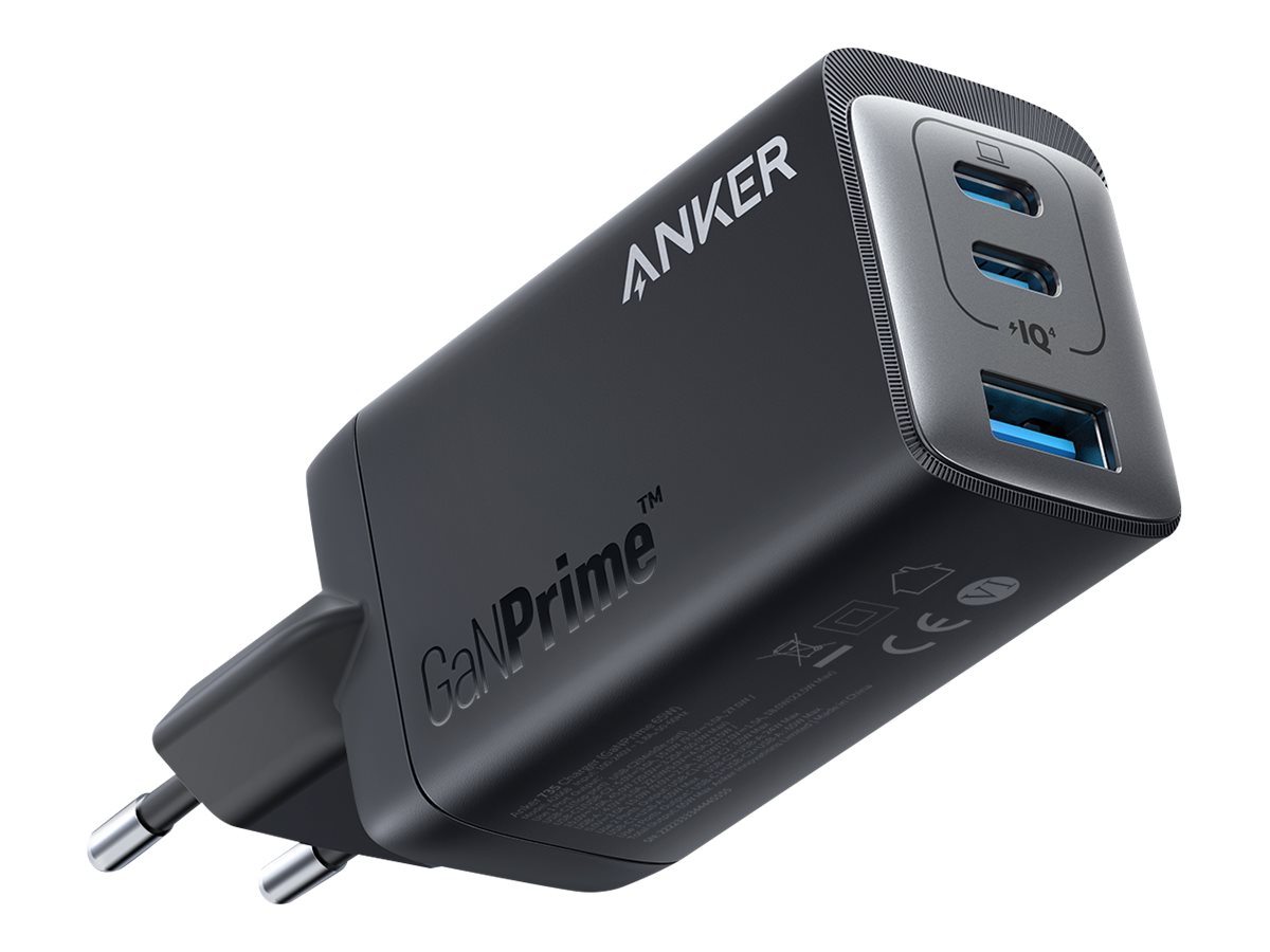 Anker Innovations Anker 735 - Netzteil - 65 Watt - 5 A - Anker PowerIQ 4.0 - 3 Ausgabeanschlussstellen (2 x USB-C, USB Typ A)