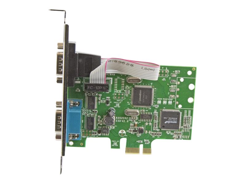 StarTech.com Startech 2 Port PCI Express Seriell Karte mit16C1050 UART - RS232 - PCIe Seriell mit Dual Channel 16C1050 UART - Serieller Adapter - PCI Express x1 Low-Profile - RS-232 x 2