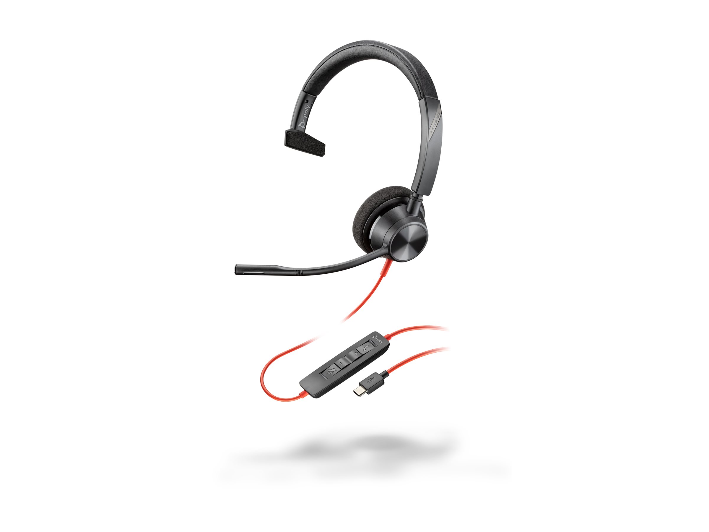 Poly HP Poly Blackwire 3310 - Blackwire 3300 seriesHeadset - On-Ear - kabelgebunden - USB-C - Schwarz - UC-zertifiziert