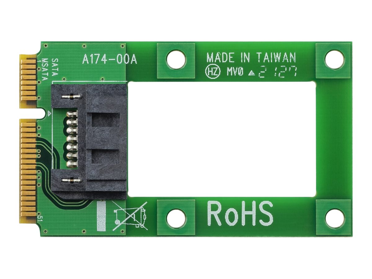 StarTech.com mSATA auf SATA Festplatten / SSDAdapter - Mini Serial-ATA zu SATA Konverter - Festplatten Adapter / Konverter - Speicher-Controller - 1 Sender/Kanal - mSATA - SATA 6Gb/s