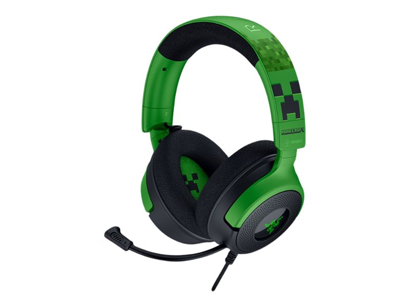 Razer Kraken V4 X - Minecraft Edition - Headsetohrumschließend - kabelgebunden - USB-C - Geräuschisolierung