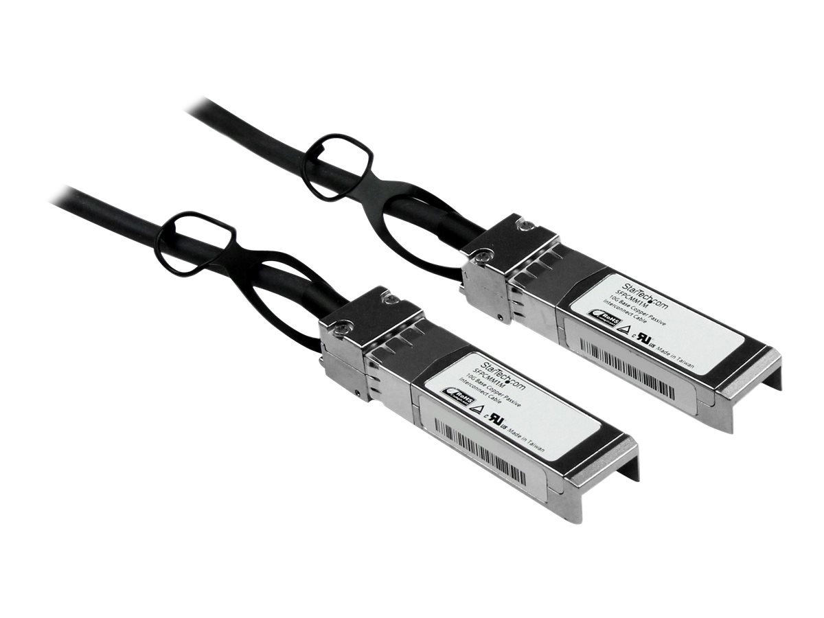 StarTech.com Cisco kompatibles SFP+ Twinax Kabel1m - 10GBASE-CU SFP+ Direct Attach Kabel - passiv - 10Gigabit Kupfer Netzwerkkabel - Direktanschlusskabel - SFP+ zu SFP+ - 1 m - twinaxial - für P/N: ET