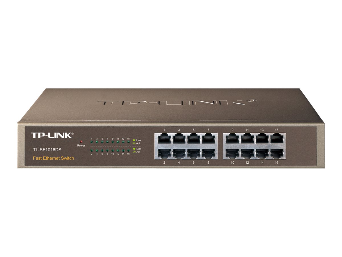 TP-LINK TL-SF1016DS - Switch - 16 x 10/100Desktop - an Rack montierbar