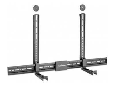 Manhattan Soundbar Mount Universal, Wall Mount or VESA Mount, Compatible with Soundbars up to 15kg, Depth-Adjustable, Mounts Above or Below TV, Black - Befestigungskit (Universalmontage)für Soundbar -