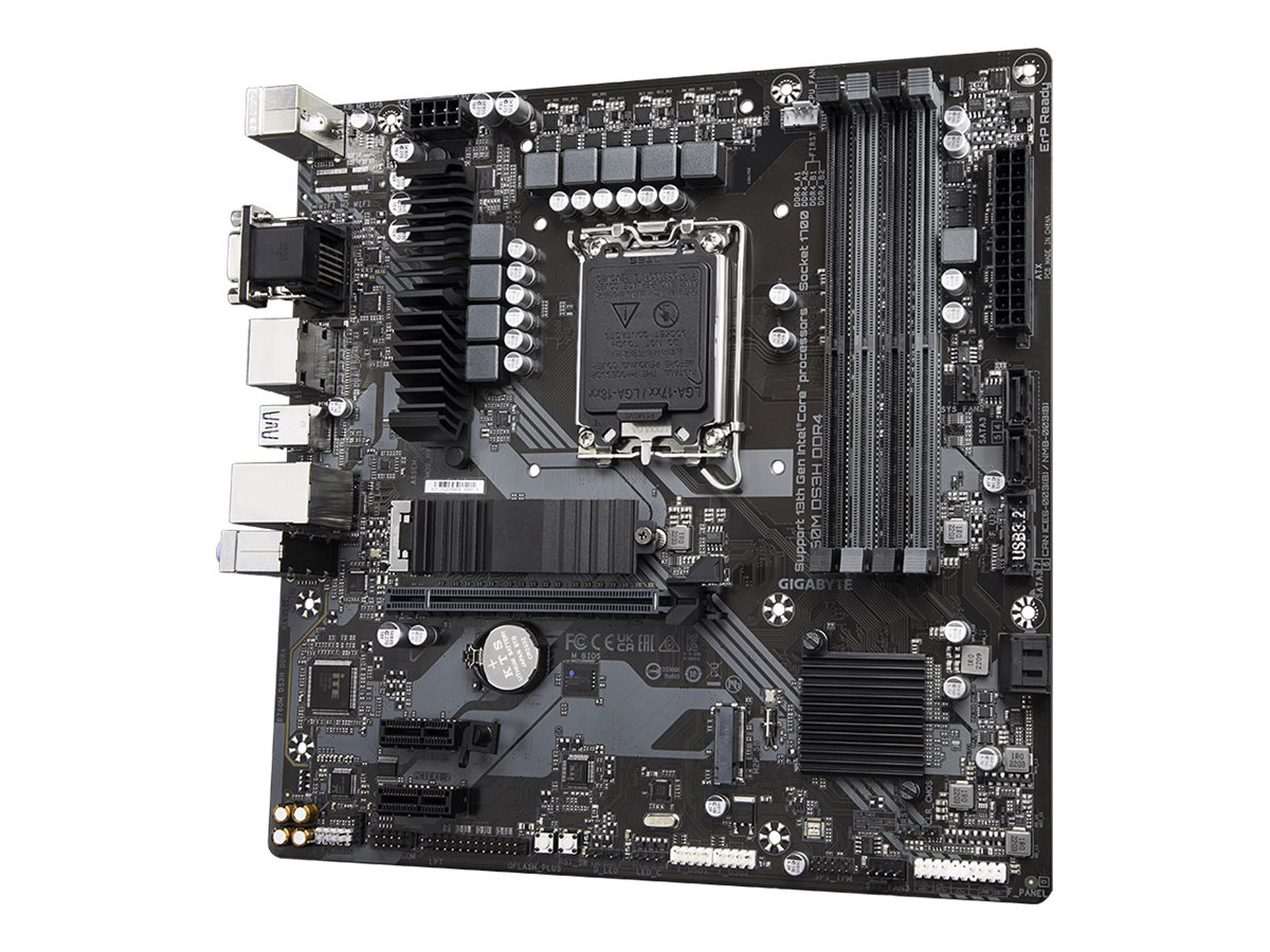 Gigabyte B760M DS3H DDR4 - 1.0 - Motherboard - micro ATX - LGA1700 Sockel - B760 Chipsatz - USB 3.2 Gen 2, USB 3.2 Gen 1, USB-C 3.2 Gen2 - 2.5 Gigabit LAN - Onboard-Grafik (CPU erforderlich)HD Audio (