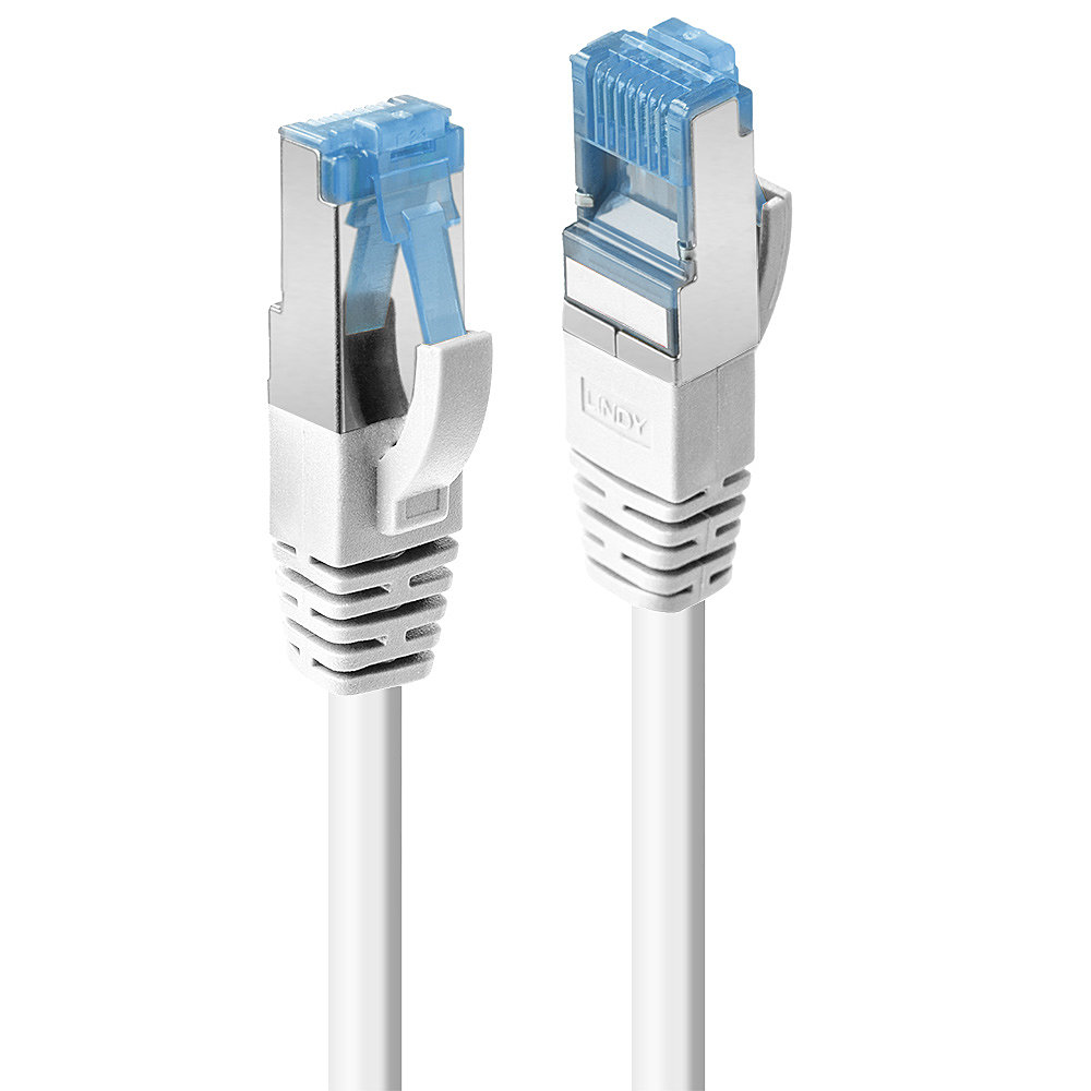 Lindy Patch-Kabel - RJ-45 (M) zu RJ-45 (M)30 m - SFTP - PiMF - CAT 6a - halogenfrei - ohne Haken - weiß