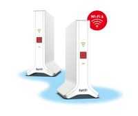 AVM Mesh Set 4200, Rot, Weiß, 2x2/4x4, Netzwerk-Repeater, Leistung, WLAN, Dual-Band (2,4 GHz/5 GHz), Wi-Fi 6E (802.11ax)