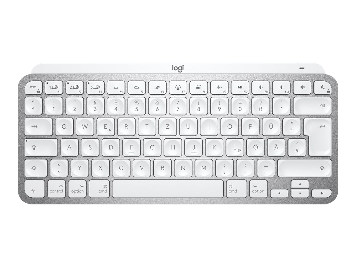 Logitech MX Keys Mini for Mac - Tastatur - hinterleuchtetkabellos - Bluetooth - QWERTZ - Deutsch - Pale Gray
