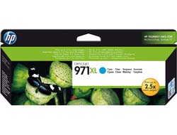 HP 971XL - Hohe Ergiebigkeit - Cyan - originalTintenpatrone - für Officejet Pro X451dn - X451dw - X476dn MFP - X476dw MFP - X551dw - X576dw MFP