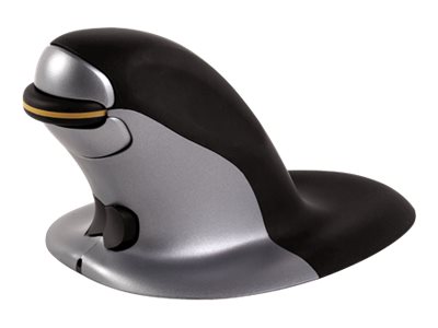 Fellowes Penguin Large - Vertikale Maus - rechts- und linkshändig - Laser - kabellos - 2.4 GHz - kabelloser Empfänger (USB)