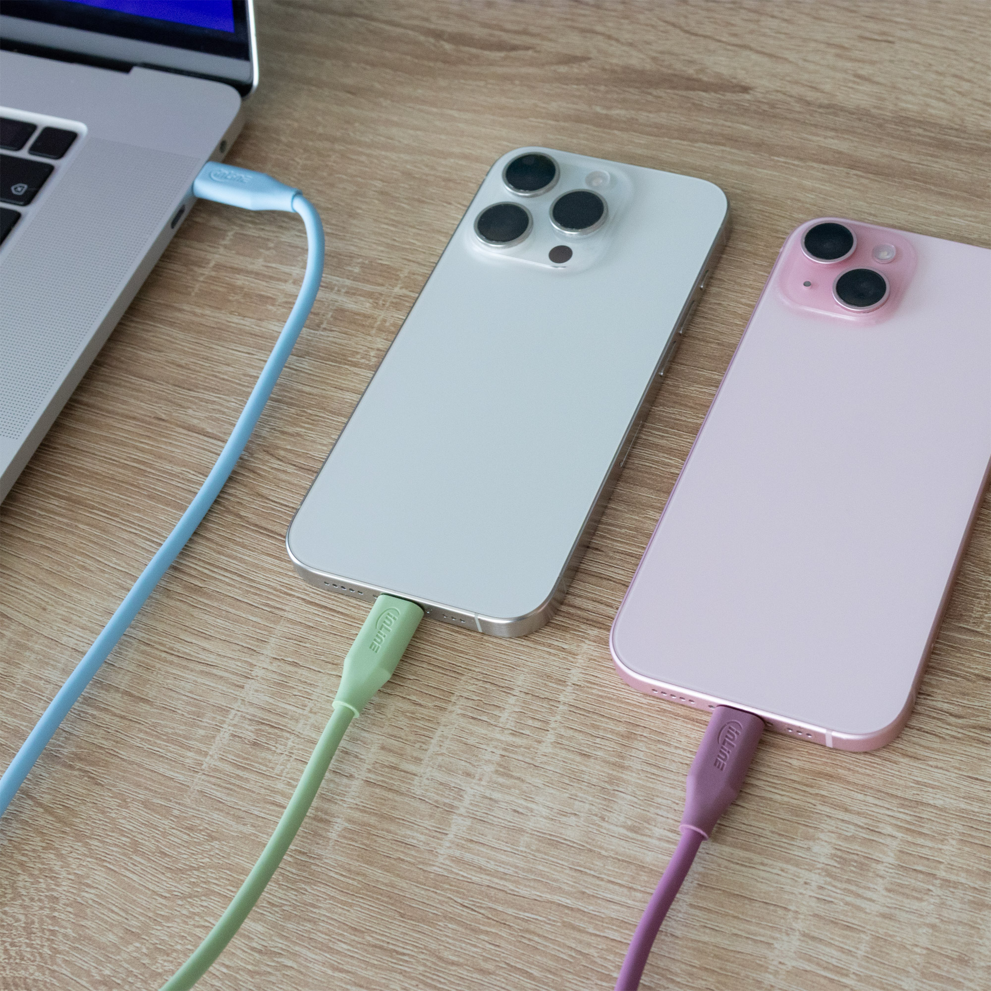 InLine USB 2.0 Kabel - USB-C Schnellladekabel 100W - Eisbonbon/blau 2mUSB 2.0 Kabel - USB-C Schnellladekabel 100W - Eisbonbon/blau 2m