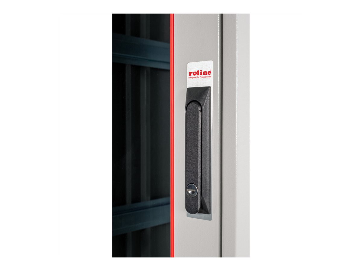 ROLINE Pro - Schrank Netzwerkschrank - Hellgrau, RAL 7035 - 36U - 48.3 cm (19")19 Zoll Netzwerkschrank Pro 36 HE 600x800 BxT Glastür grau