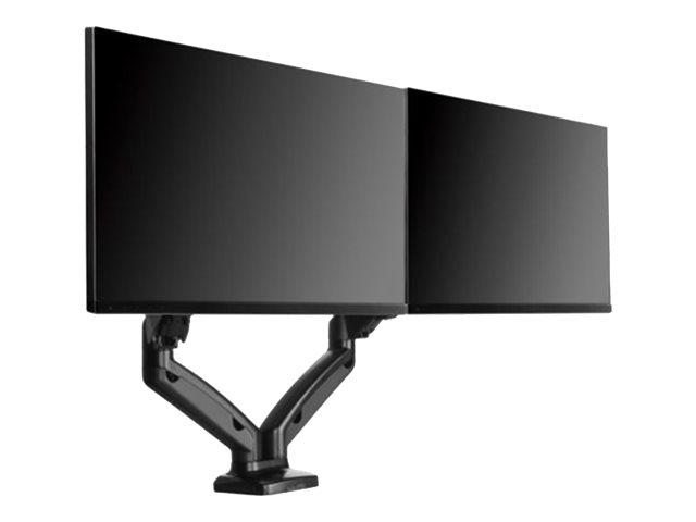 ICY BOX IB-MS304-T - Aufstellung (2 Gelenkarme, 2 VESA-Adapter, Tisch-Klemme, Befestigung für Kabeldurchgang) - für 2 LCD-Displays - Metall - Schwarz - Bildschirmgröße: up to 68 cm (bis zu 27 Zoll)Sch