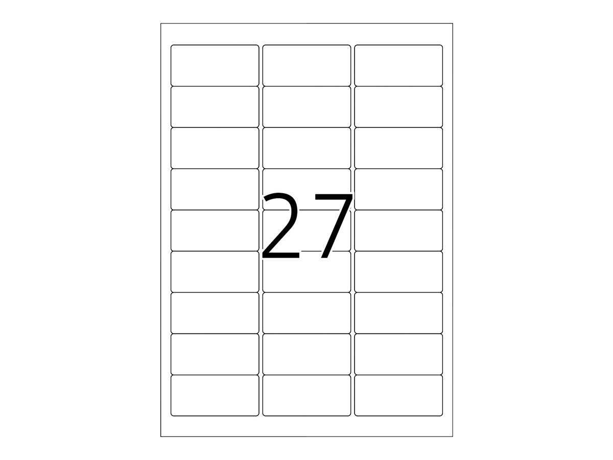 HERMA Special Name labels - Acetatseide - selbstklebend, entfernbarer Klebstoffweiß - 63.5 x 29.6 mm 540 Etikett(en) (20 Bogen x 27 Etiketten