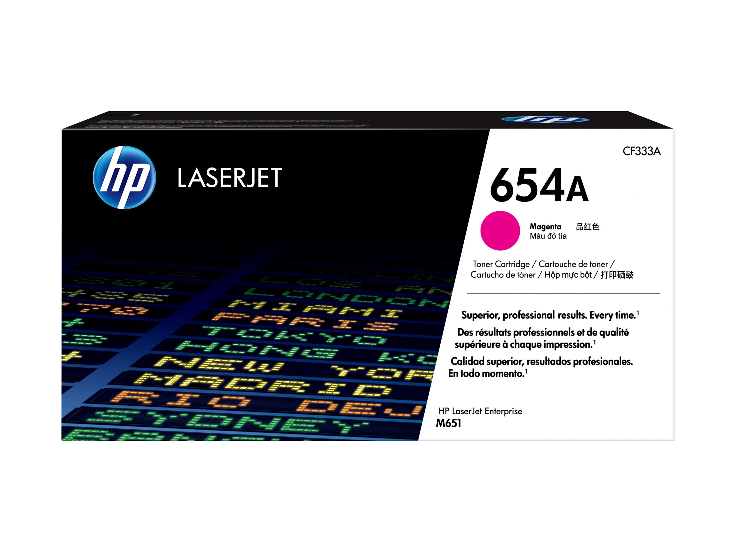 HP 654A - Magenta - original - LaserJet - Tonerpatrone (CF333A)für Color LaserJet Enterprise M651dn - M651n - M651xh; Color LaserJet Managed M651dnm - M651xhm