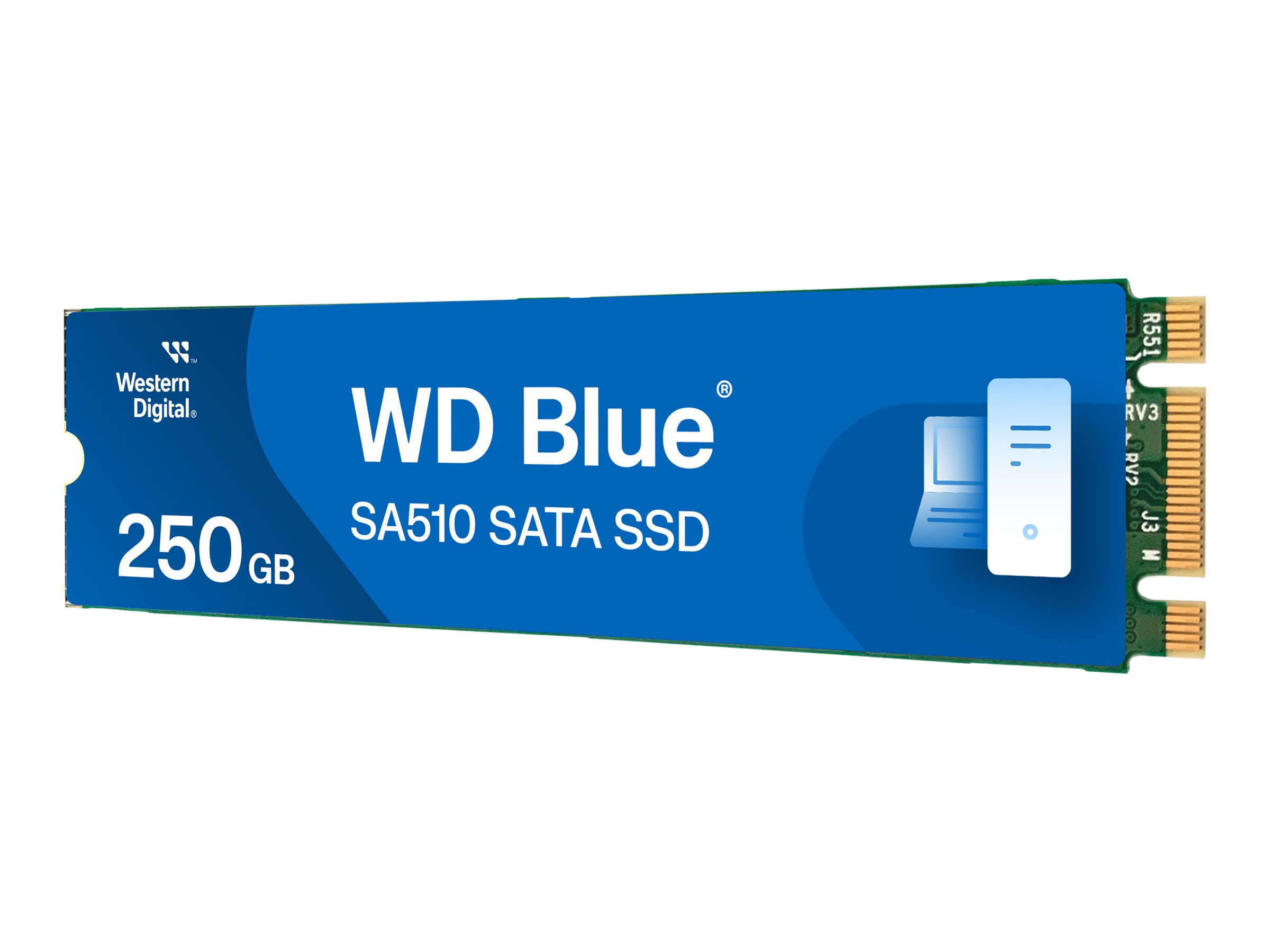 WD Blue SA510 WDS250G3B0B - SSD - 250 GB - internM.2 2280 - SATA 6Gb/s - Blau