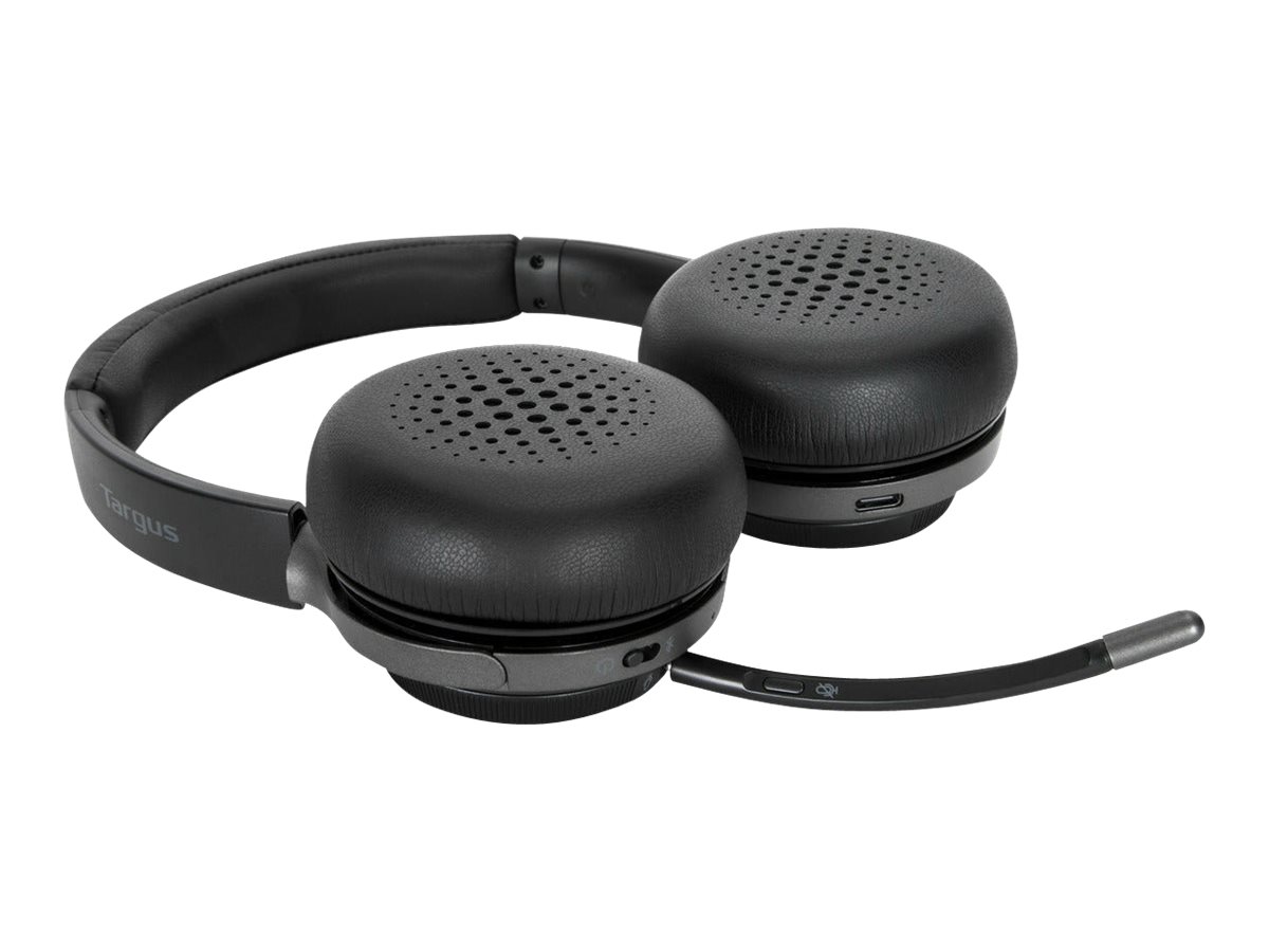 Hyper Targus AEH104GL - Headset - On-Ear - konvertierbarBluetooth - kabellos - kabelgebunden - 3,5 mm Stecker - Geräuschisolierung - Schwarz