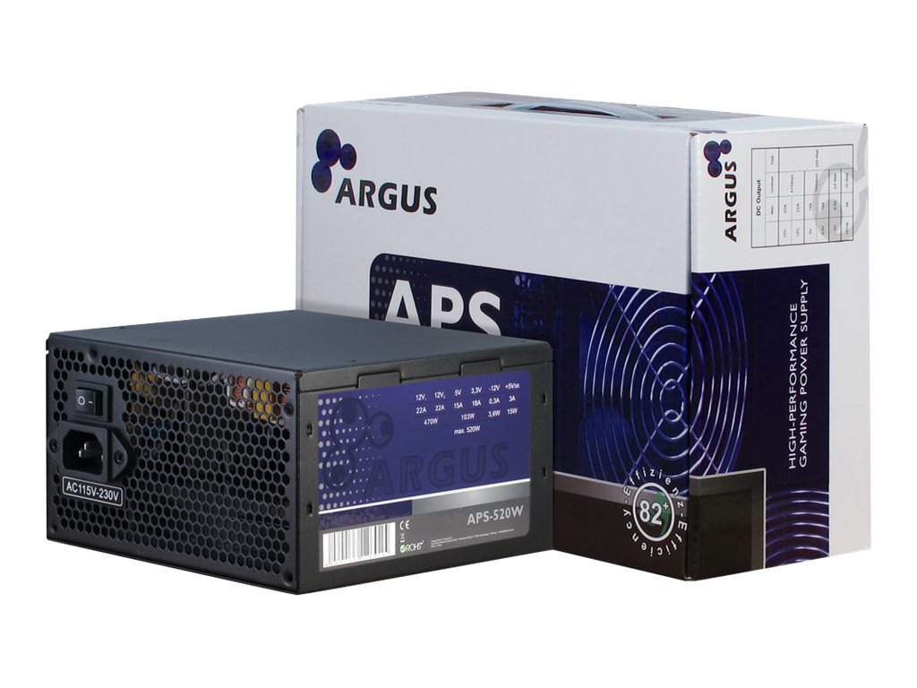 Inter-Tech Argus APS-520W - Netzteil (intern) - ATX12V 2.31Wechselstrom 115/230 V - 520 Watt - aktive PFC