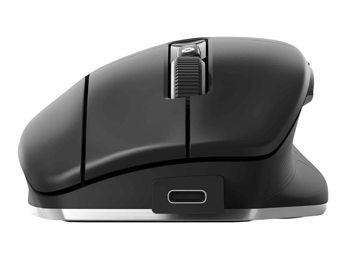 3Dconnexion CadMouse Pro Wireless - Maus - ergonomisch - 7 Tasten - kabellos - Bluetooth, 2.4 GHz - kabelloser Empfänger (USB)Optisch - 7 Tasten - Bluetooth - USB Typ C - Mausrad - Schwarz - England -