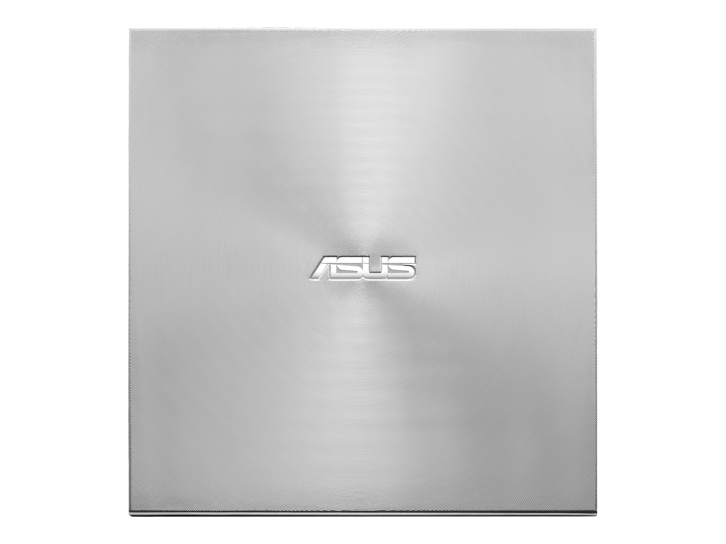 ASUS ZenDrive U9M SDRW-08U9M-U - Laufwerk - DVD±RW (±R DL)8x/8x - USB 2.0 - extern - Silber - für 15; ROG Strix G15; ROG Zephyrus Duo 15; ROG Zephyrus G14; TUF505; ZenBook 13