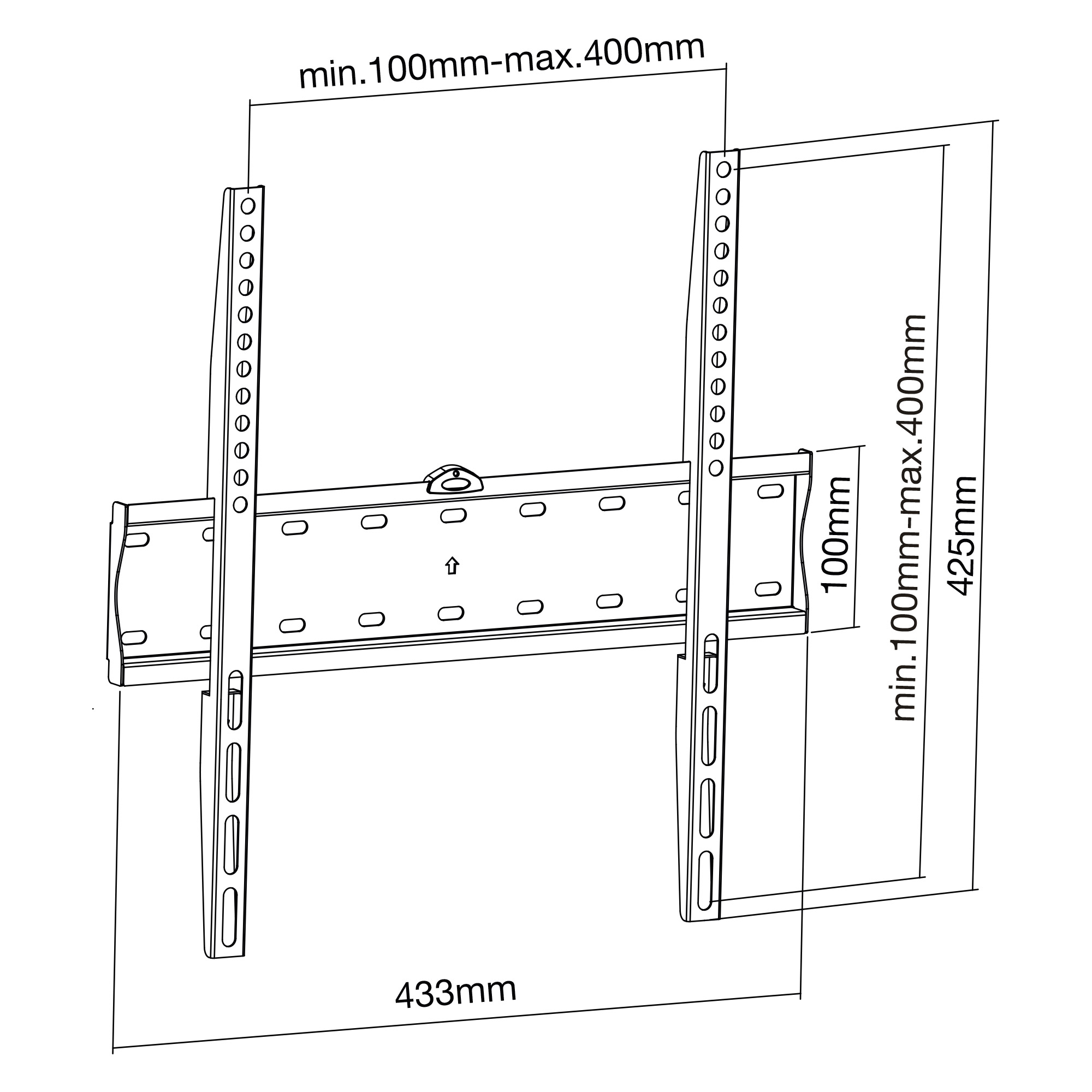 InLine Basic Wandhalterung - für Flach-TV 81-140cm (32-55") - max. 40kgWandmontage