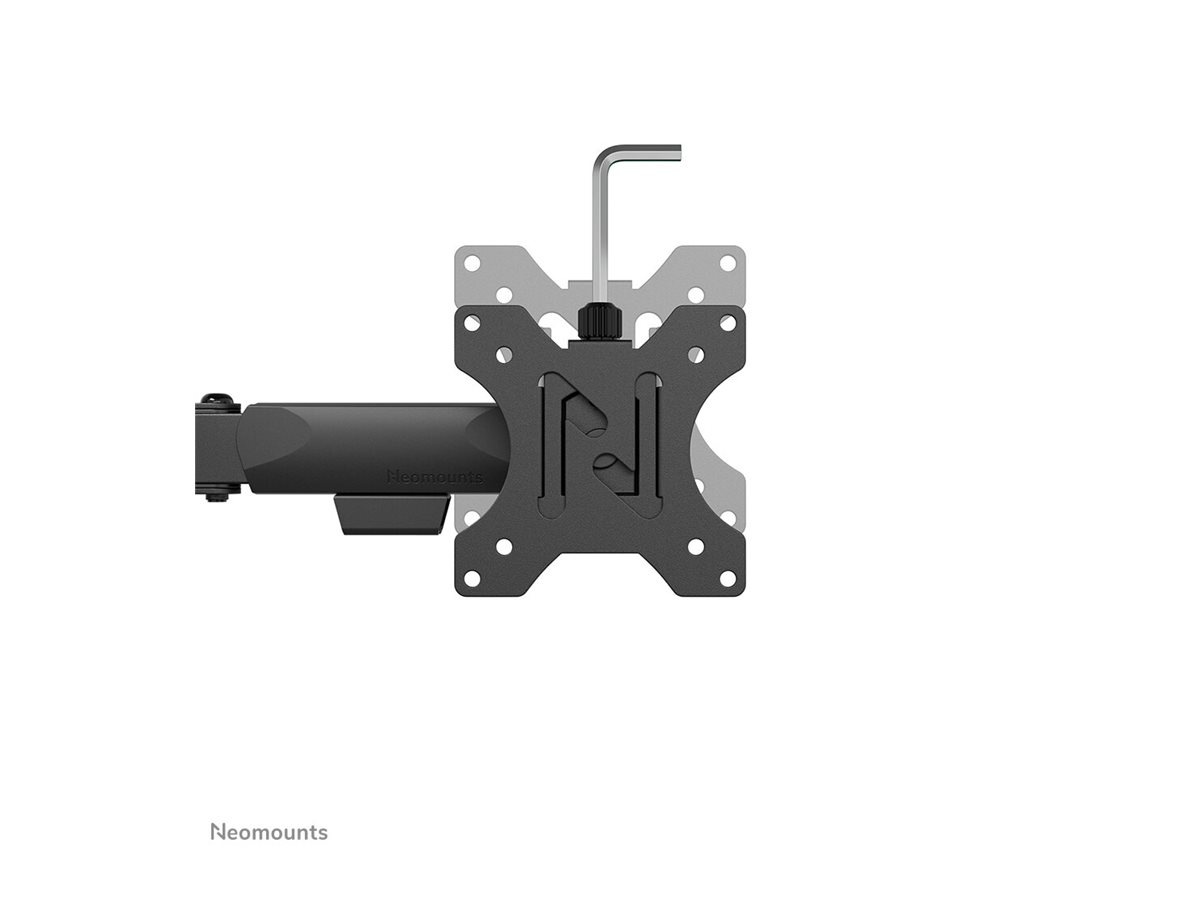 Neomounts DS60-600BL3 - Befestigungskit (Monitorarm, Kabeldurchführungsklemme)Voll beweglich - für 3 Monitore - Stahl - Schwarz - Bildschirmgröße: 25.4-68.6 cm (10"-27") - Tischmontage