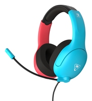Turtle Beach Airlite Fit Neon Blau und Rot Wired Gaming Headset Offiziell Lizenziert für Nintendo Switch, Lite und OLED – Flip-to-Mute Mic, Over-Ear Premium Komfort, Kabelgebunden, 20 - 20000 Hz, Gami