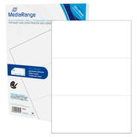 MEDIARANGE MRINK142, Weiß, Dauerhaft, 210 x 99, A4, Matte, Laser/InkjetUniversal-Etiketten - stark haftend - 210x99mm - weiß - 150 Etiketten