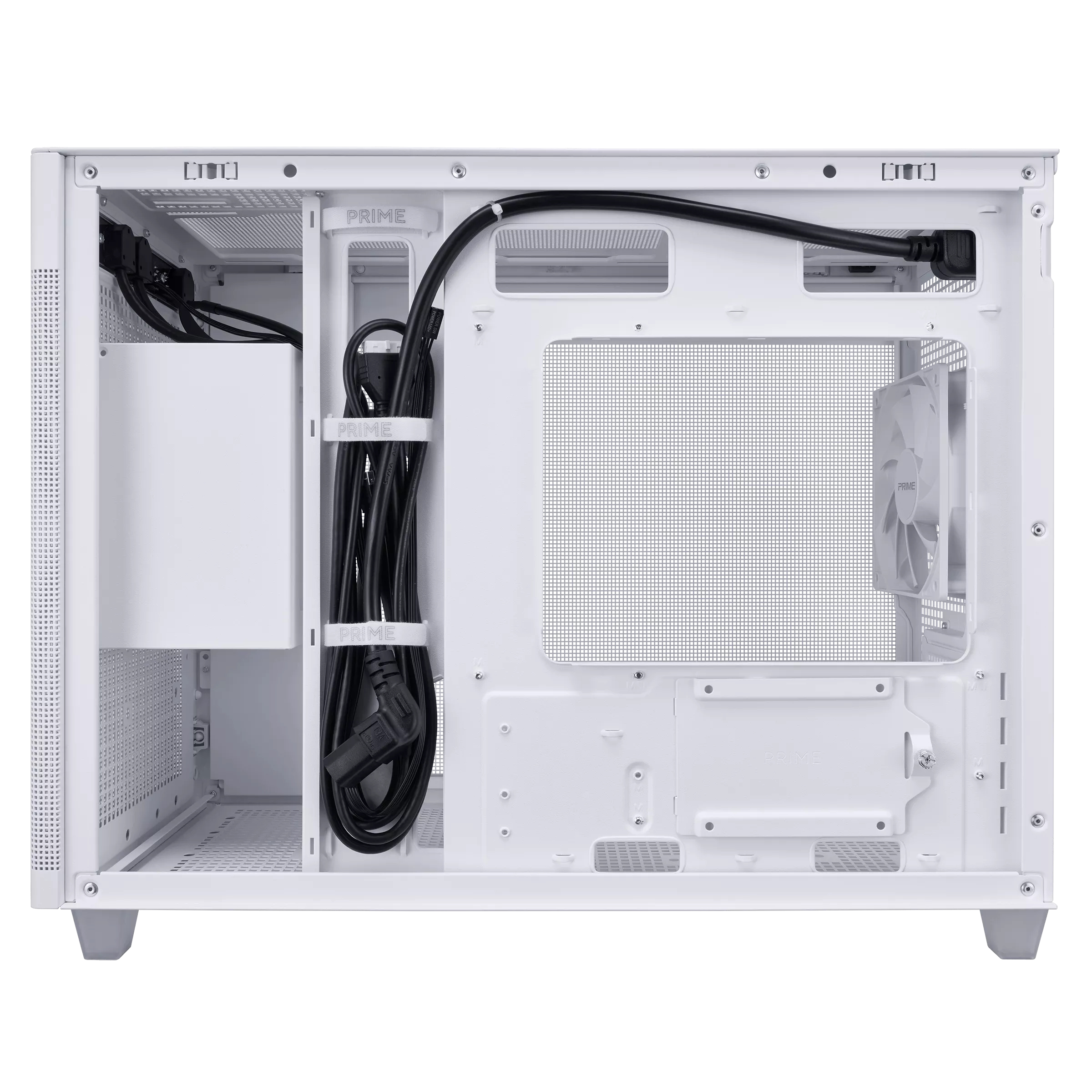 ASUS Prime AP201 - Kleiner Turm - micro ATXkeine Spannungsversorgung - weiß - USB/Audio