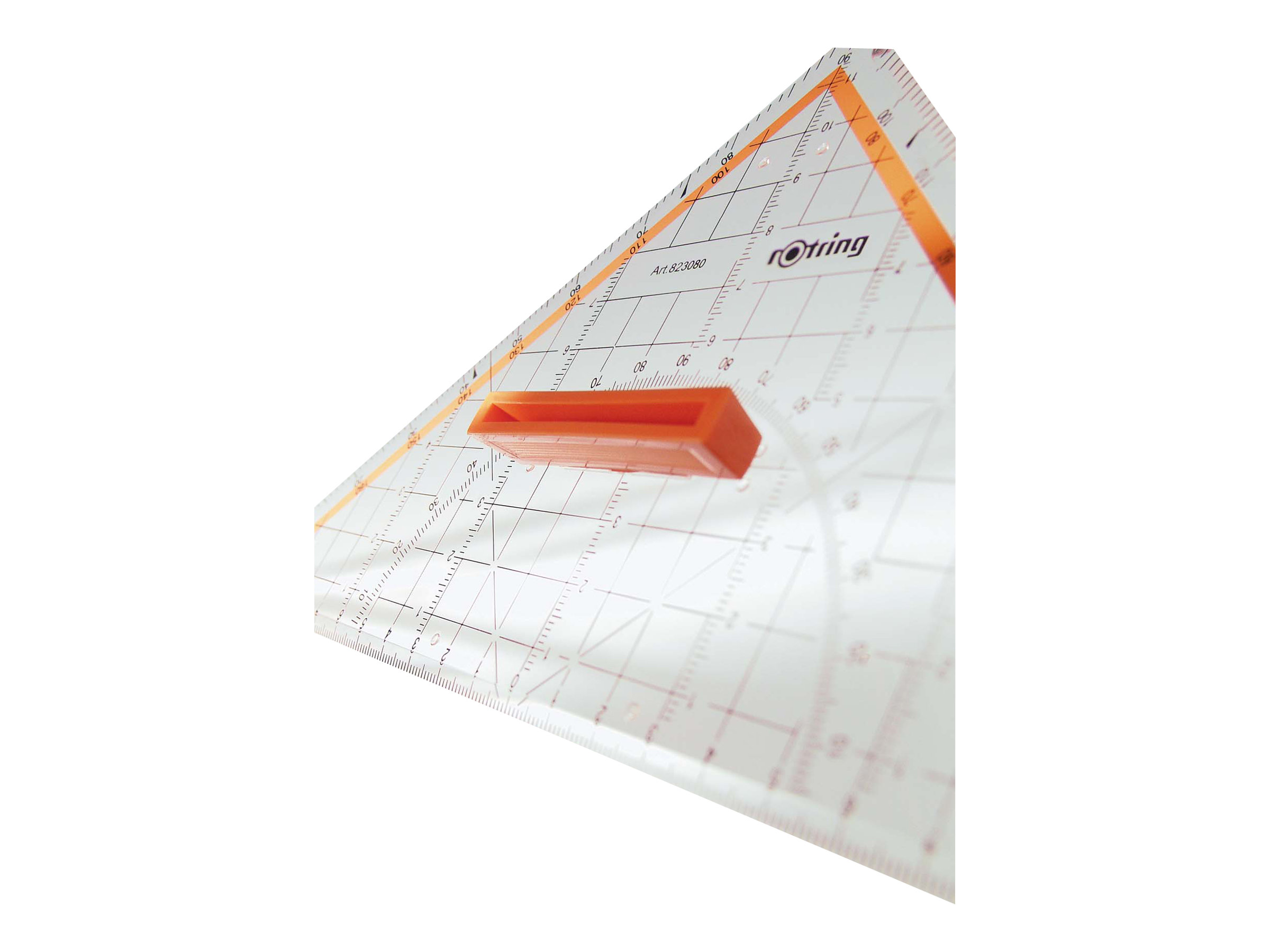 rOtring Centro Professional Set Square - Geodreieck32 cm - 45° - 45° - kristallklar - Kunststoff