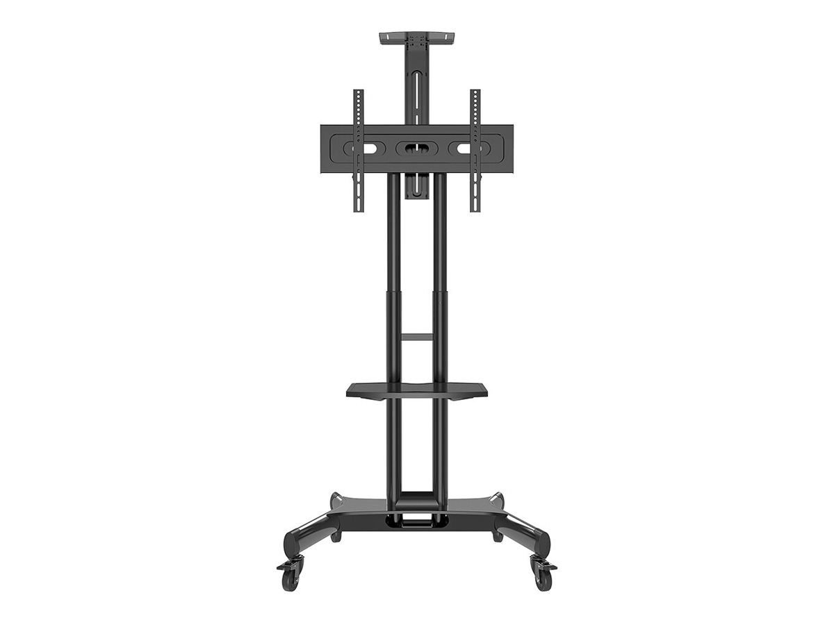 Neomounts NM-M1700BLACK TV-Trolley 32-75", Schwarz, Fester Bodenständer, Stahl, 50 kg, 81,3 cm (32"), 190,5 cm (75")NM-M1700BLACK TV-Trolley - 32-75" - max 50 kg - manuell H 104,2-154,2 cm - VESA 200x