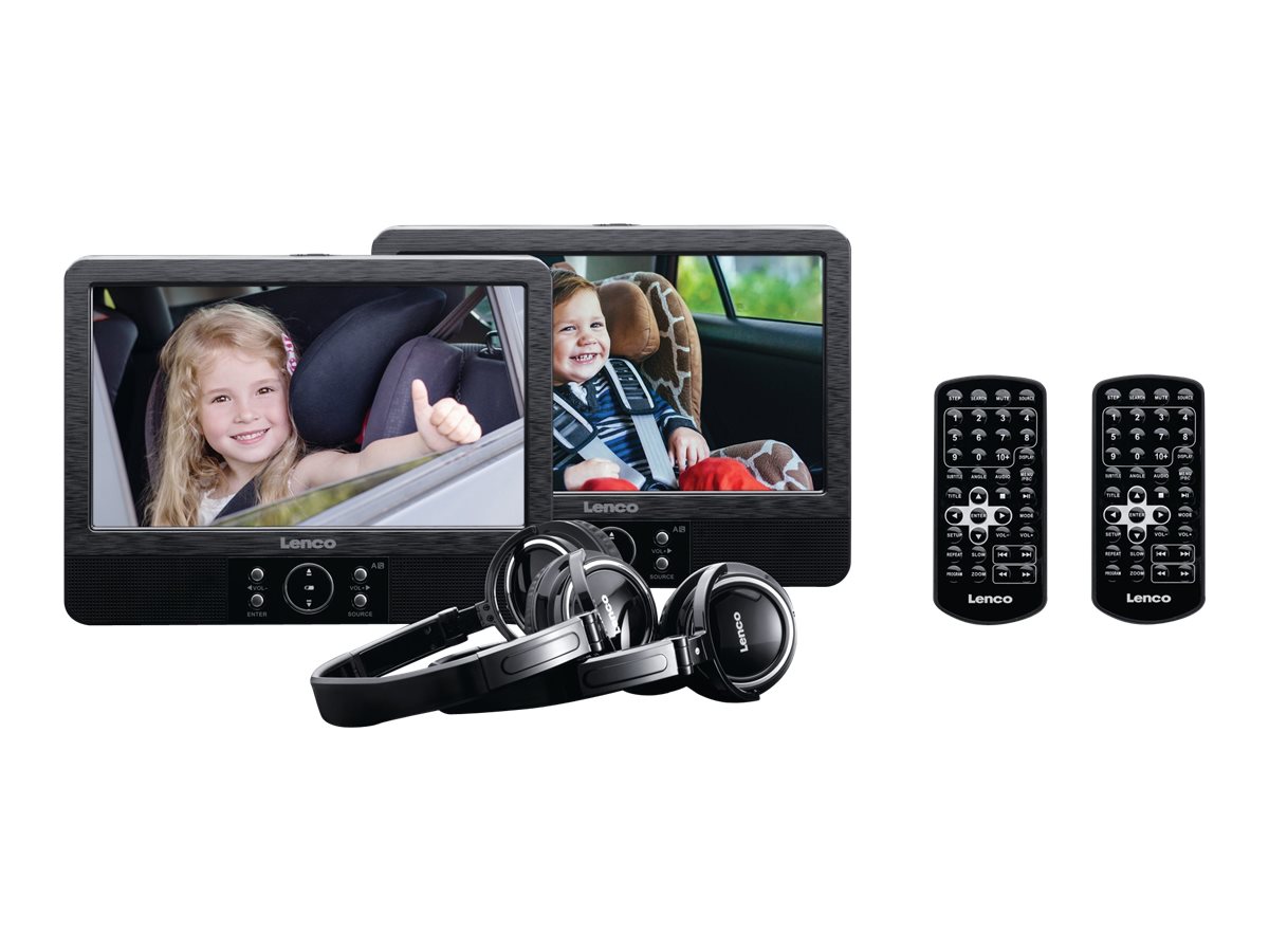 Lenco DVP-939 - Zwei LCD-Monitore / DVD-Player - Anzeige - 22.9 cm (9")