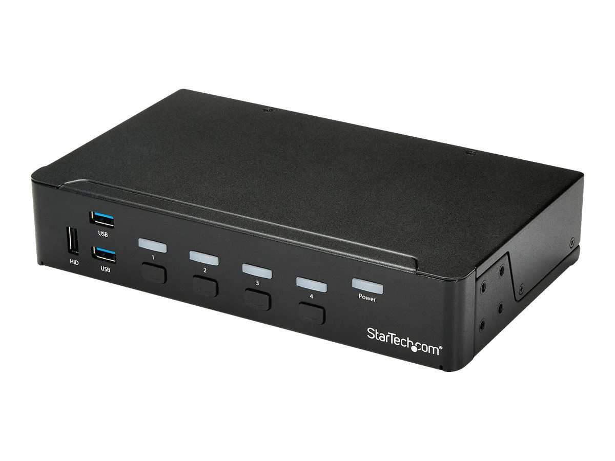 StarTech.com Startech 4 Port HDMI KVM Switch - HDMI KVM Umschaltermit USB 3.0 Hub - 1080p - KVM-/USB-Switch - 4 x KVM/Audio/USB + 3 x SuperSpeed USB - 1 lokaler Benutzer - an Rack montierbar - AC 120/