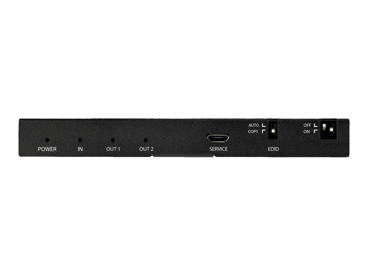 StarTech.com 2 Port HDMI Splitter - 4K 60Hz miteingebautem Scaler - Video-/Audio-Splitter - 2 x HDMI - Desktop