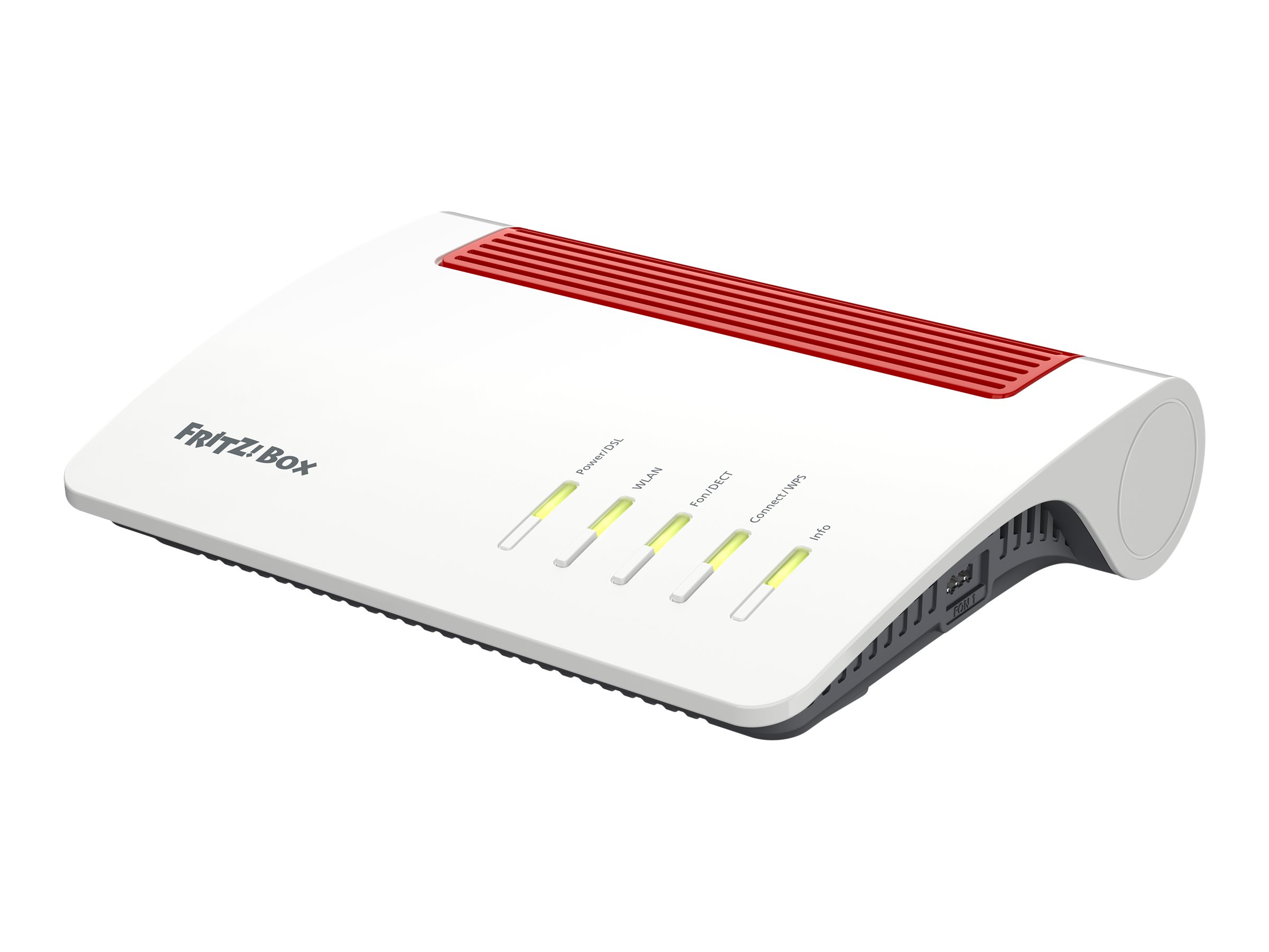 FRITZ! Box 7590 AX, Wi-Fi 6 (802.11ax), Dual-Band (2,4 GHz/5 GHz), Ethernet/LAN, ADSL2+, Weiß, Tabletop-RouterBox 7590 AX High-End Heimnetz mit 4 x 4 Wi-Fi 6 (WLAN AX)