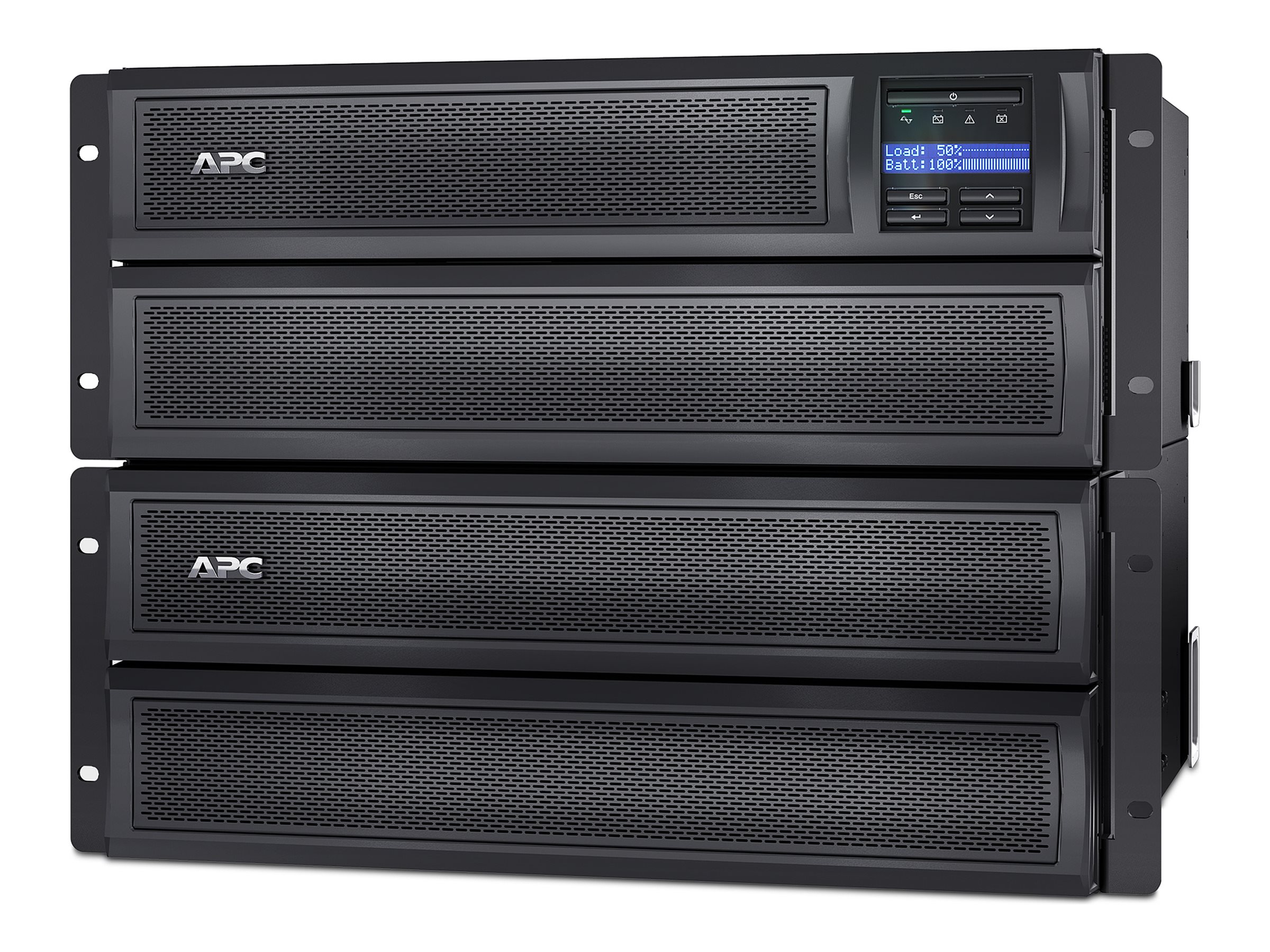 APC Smart-UPS X 3000 Rack/Tower LCD - USV (in Rack montierbar/extern)Wechselstrom 208/230 V - 2700 watt - 3000 VA - 1-phasig - RS-232 - USB - Ausgangsanschlüsse: 12 - 4U - Schwarz - APC Take-Back