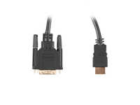 Lanberg Adapterkabel - Dual Link - HDMI männlichzu DVI-D männlich - 3 m - Doppelisolierung - Schwarz - Daumenschrauben - 4K Unterstützung