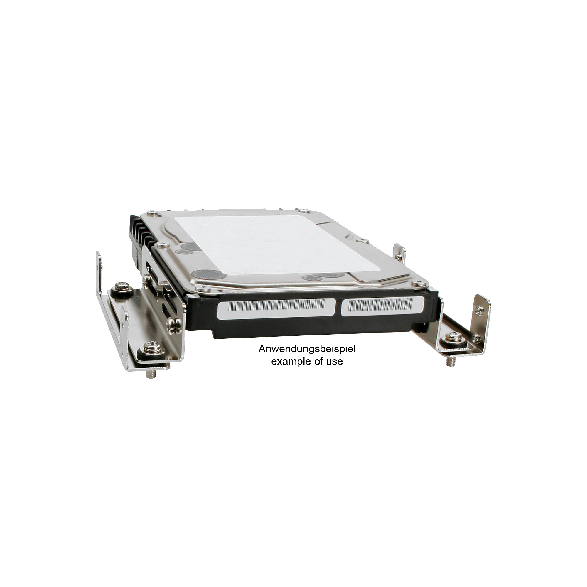 InLine Festplatten-Entkoppler - 13,34cm (5,25") zu 8,89cm (3,5") - schwarz5,25" bis 3,5" (13.3 cm to 8.9 cm) - Schwarz