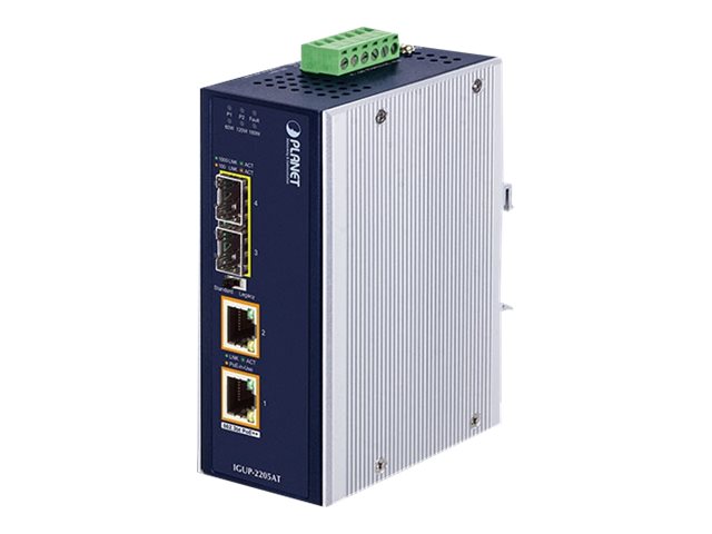 Planet IGUP-2205AT - Medienkonverter - 1GbE - 10Base-T, 1000Base-LX, 1000Base-SX, 100Base-TX, 1000Base-T, 1000Base-BX - RJ-45 / SFP (mini-GBIC)bis zu 120 km