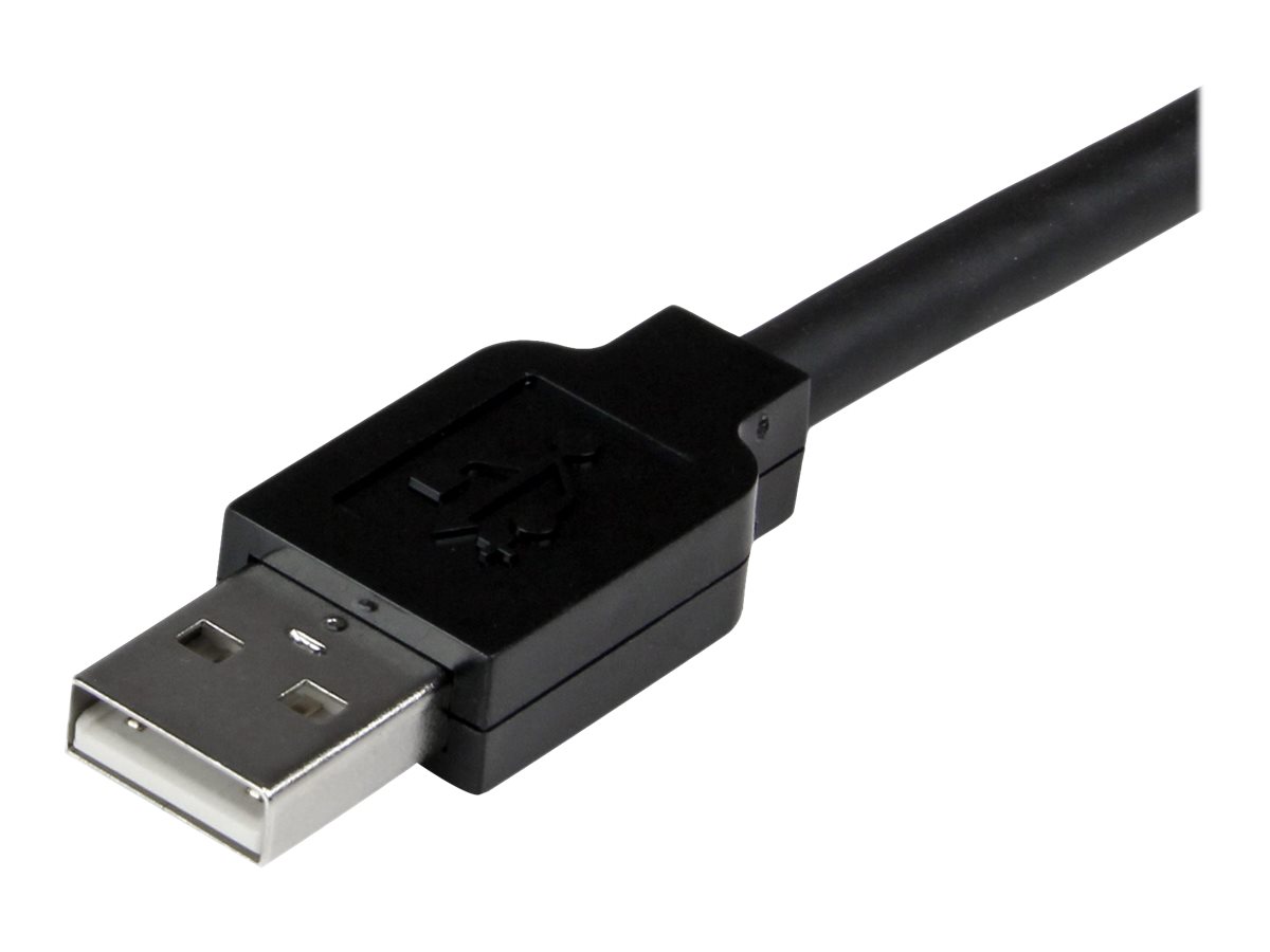 StarTech.com 10m aktives USB 2.0 Verlängerungskabel - St/Bu - USB Verlängerung / Repeater Kabel - USB-Verlängerungskabel - USB (W)zu USB (M) - USB 2.0 - 10 m - aktiv - Schwarz - für P/N: LTUB1MBK - SV