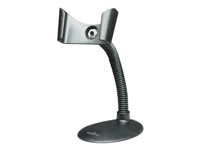 Manhattan Handheld Barcode Scanner Stand, Gooseneckwith base - suitable for table mount or wall mountable - Black -  - Box - Barcode-Scanner-Ständer - auf Counter montierbar - geeignet für Wandmontage
