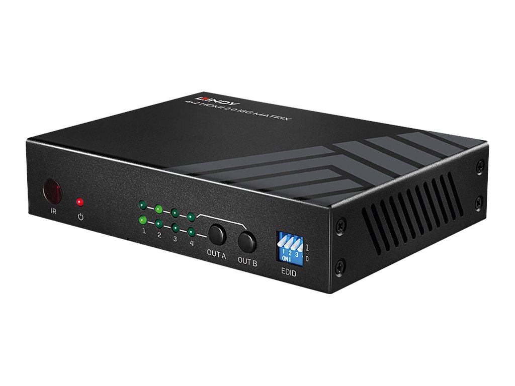 Lindy 4x2 HDMI 2.0 18G Matrix Switch - Video/Audio-SchalterDesktop