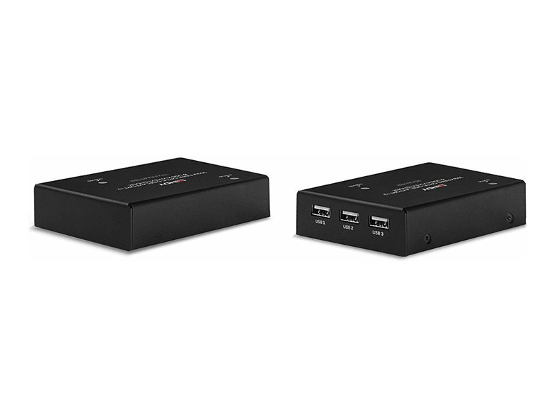 Lindy 300m Fibre Optic DisplayPort 1.2 & USBKVM Extender - Sender und Empfänger - KVM-/Audio-/USB-Extender - DisplayPort - USB - bis zu 300 m - 850 nm