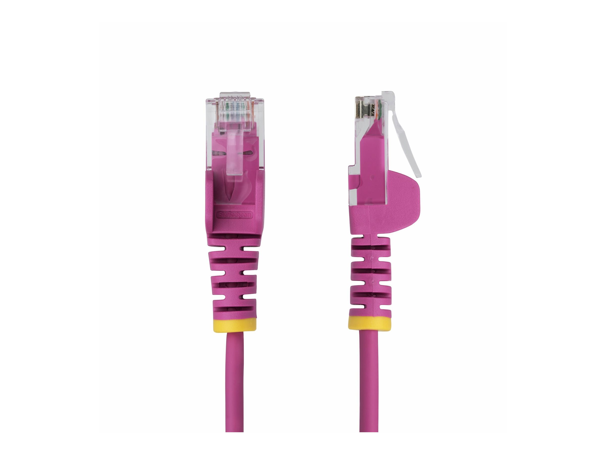 StarTech.com 3m Pink Slim CAT6 Ethernet Cable, Snagless, 28AWG, LSZH - Patch-Kabel - RJ-45 (M)zu RJ-45 (M) - 3 m - 3.6 mm - UTP - CAT 5/5e/6 - IEEE 802.3bt - halogenfrei - ohne Haken - stabiler Kupfer